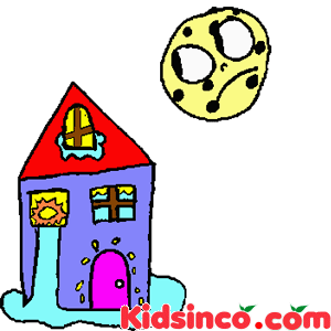 Moon, Sun, Water free clip art, House free clip art, Kidsinco free clip art