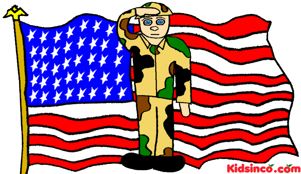 Irak soldier free clip art, soldier, American Flag, USA flag